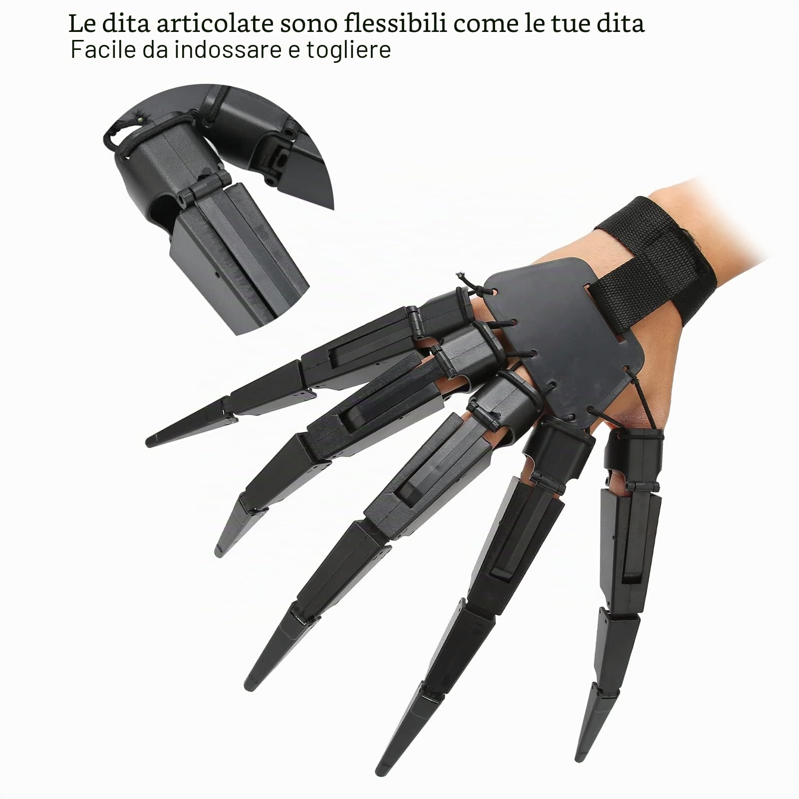 YUYTE Dita Articolate di Halloween, Estensione del Dito Indossabile Orribile Forniture per Feste Puntelli per Cosplay, Accessori per Cosplay di Halloween, Puntelli per Artigli