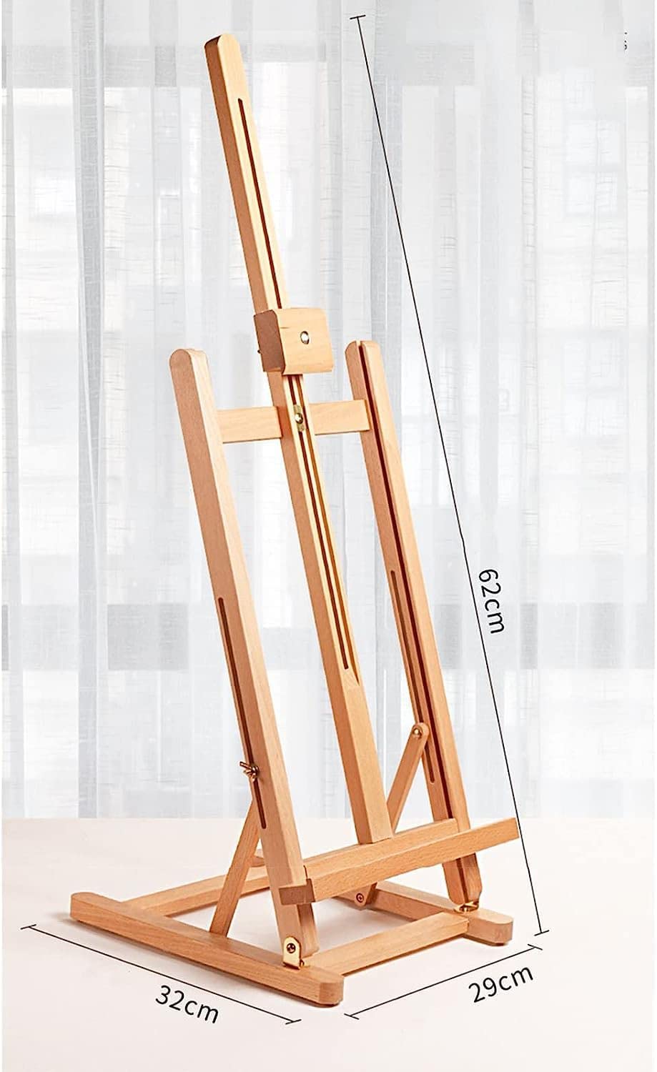 Cavalletto da Tavolo per Pittura, cavalletti da Tavolo in Legno con Struttura a H, cavalletti da Terra per Pittura