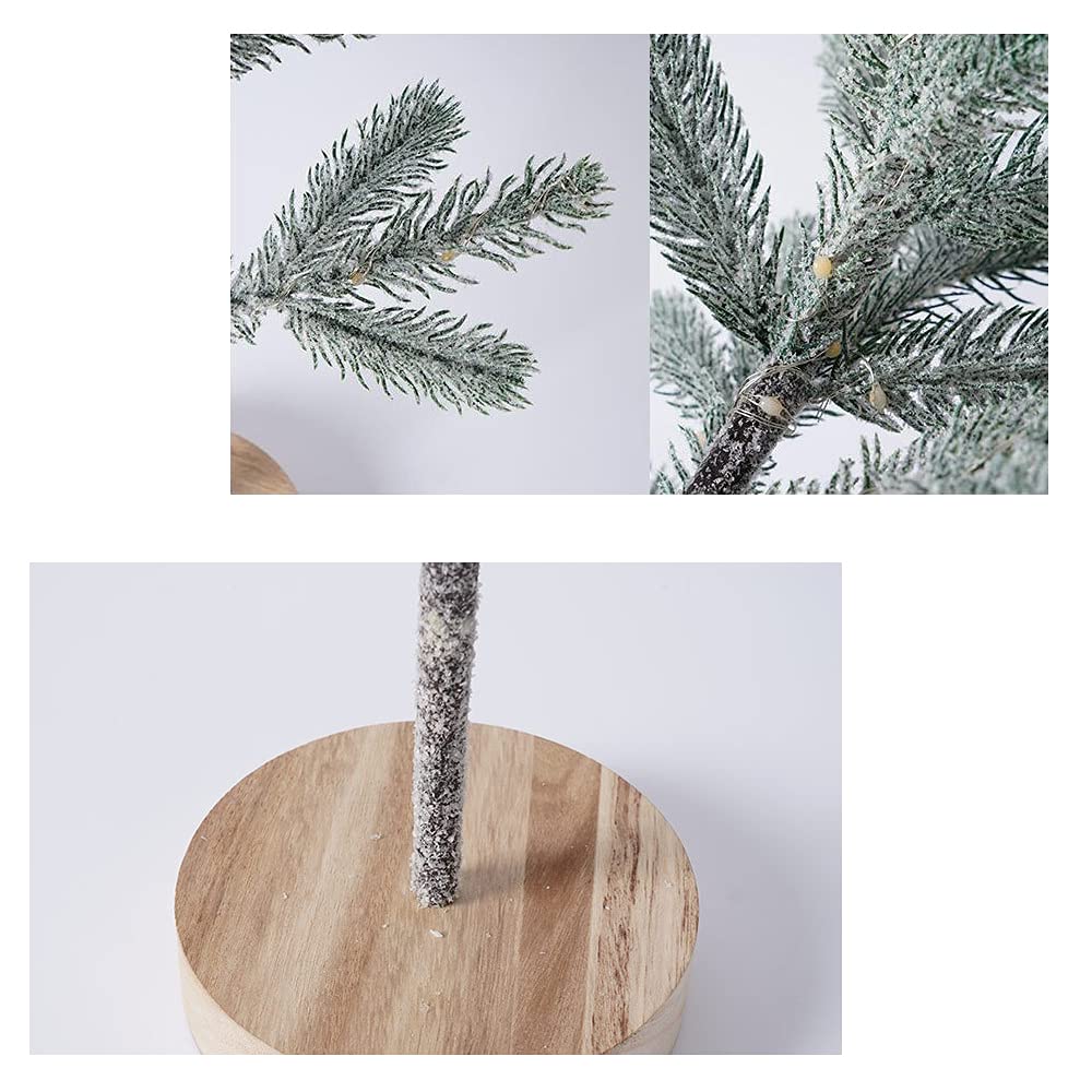 Arbre de Noël décoratif avec 50 LED, hauteur 50cm/19,68in blanc chaud éclairage d'arbre LED intérieur, pile AA pour chambre à coucher, salon, maison, fête, mariage, festival décor