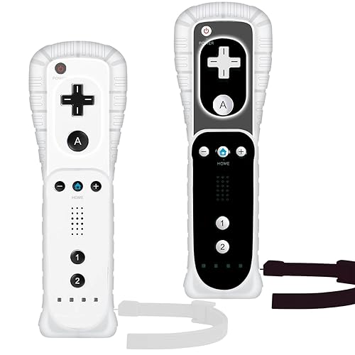 Miniatura 27 de Yosikr Controller for Wii, Remote Controller for Wii with Silicone Case and Wrist Strap Compatible for Wii/Wii U (2 Pack, White and White)