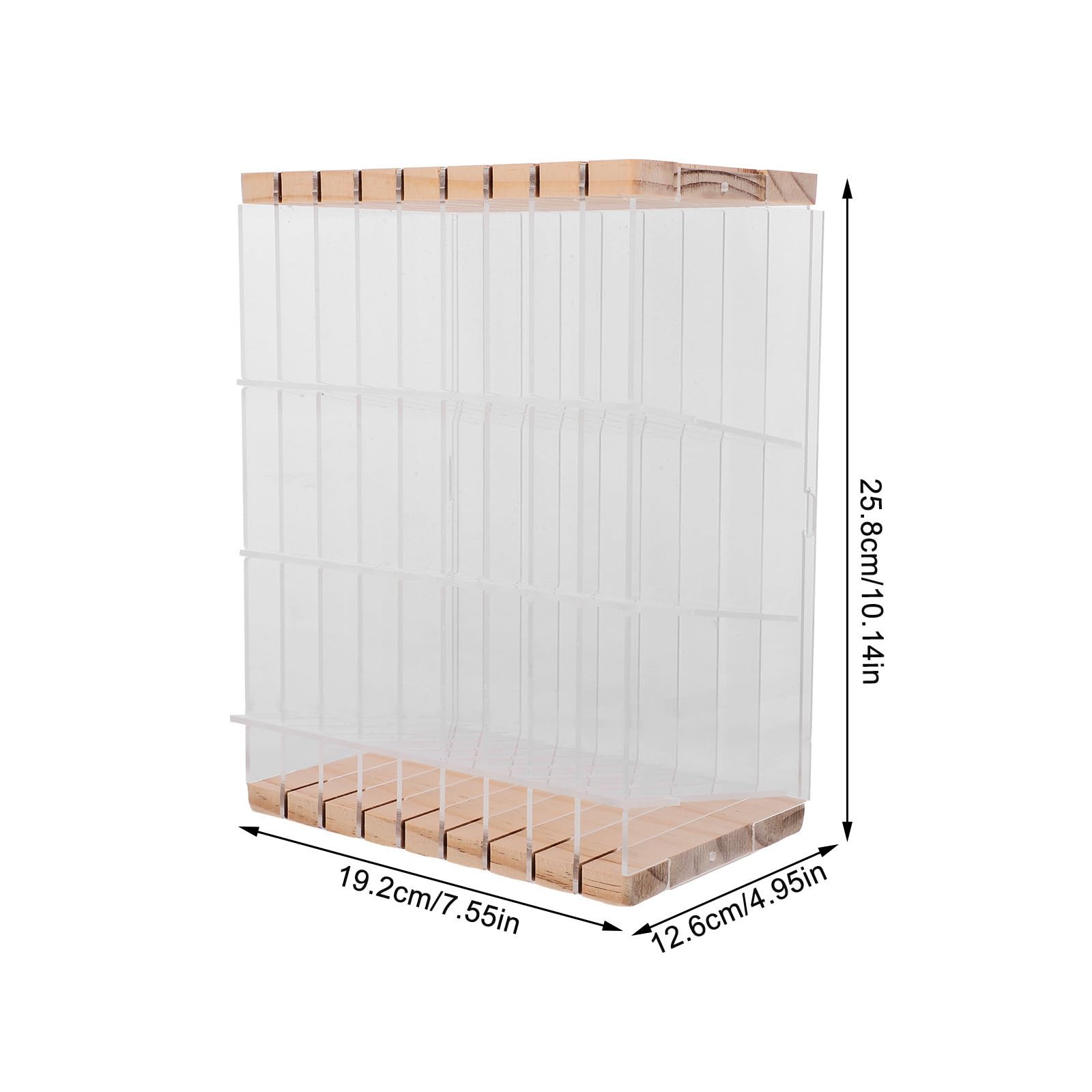 SHINEOFI Multifunktionaler Schreibtisch Organizer 108 Stifte Fächer aus Acryl und Holz mit Sicheren Kanten zur Ordentlichen Aufbewahrung für Schüler und Lehrer