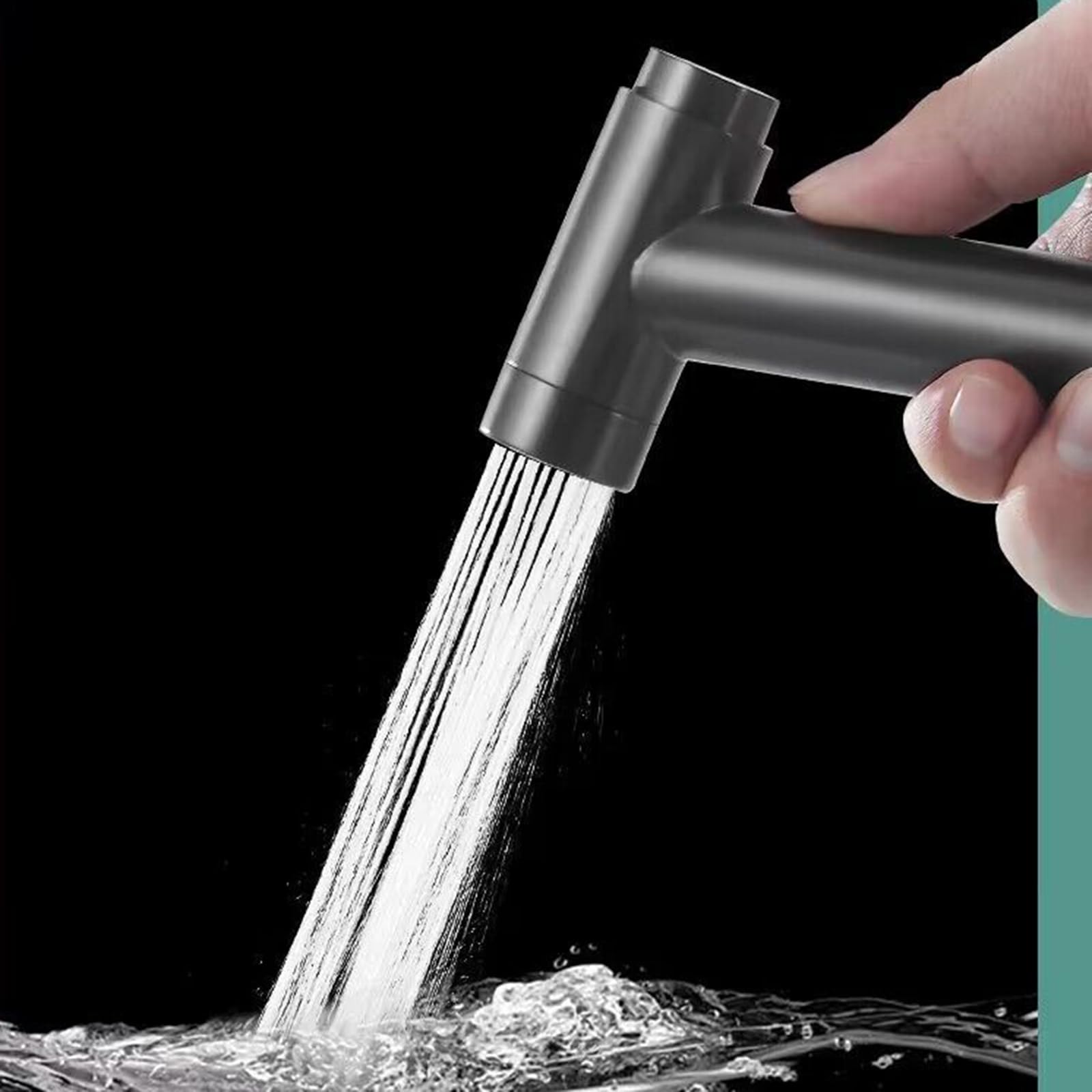 XJTNLB Robinet Bidet avec Douchette Gris Pistolet Robinet Mural Eau Froide Uniquement Pulvérisateur de Toilettes pour Bidet pour L'Hygiène Personnelle,B