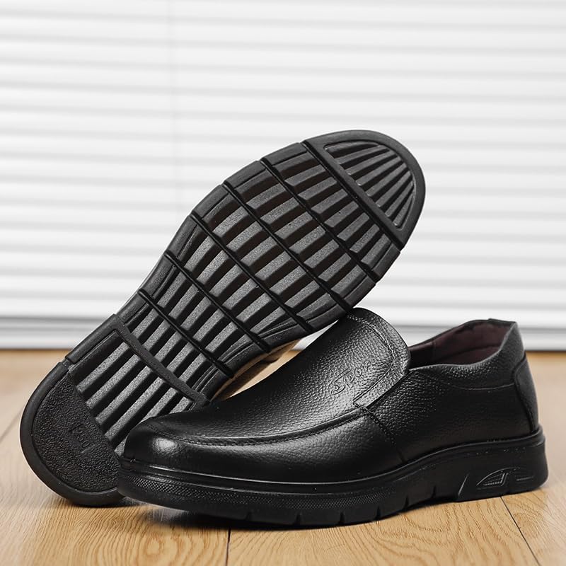 Men's Leather Casual Slip on Oxford Shoes Wedding Office Business Leather Shoes Men Classic Formal Dress Shoes2