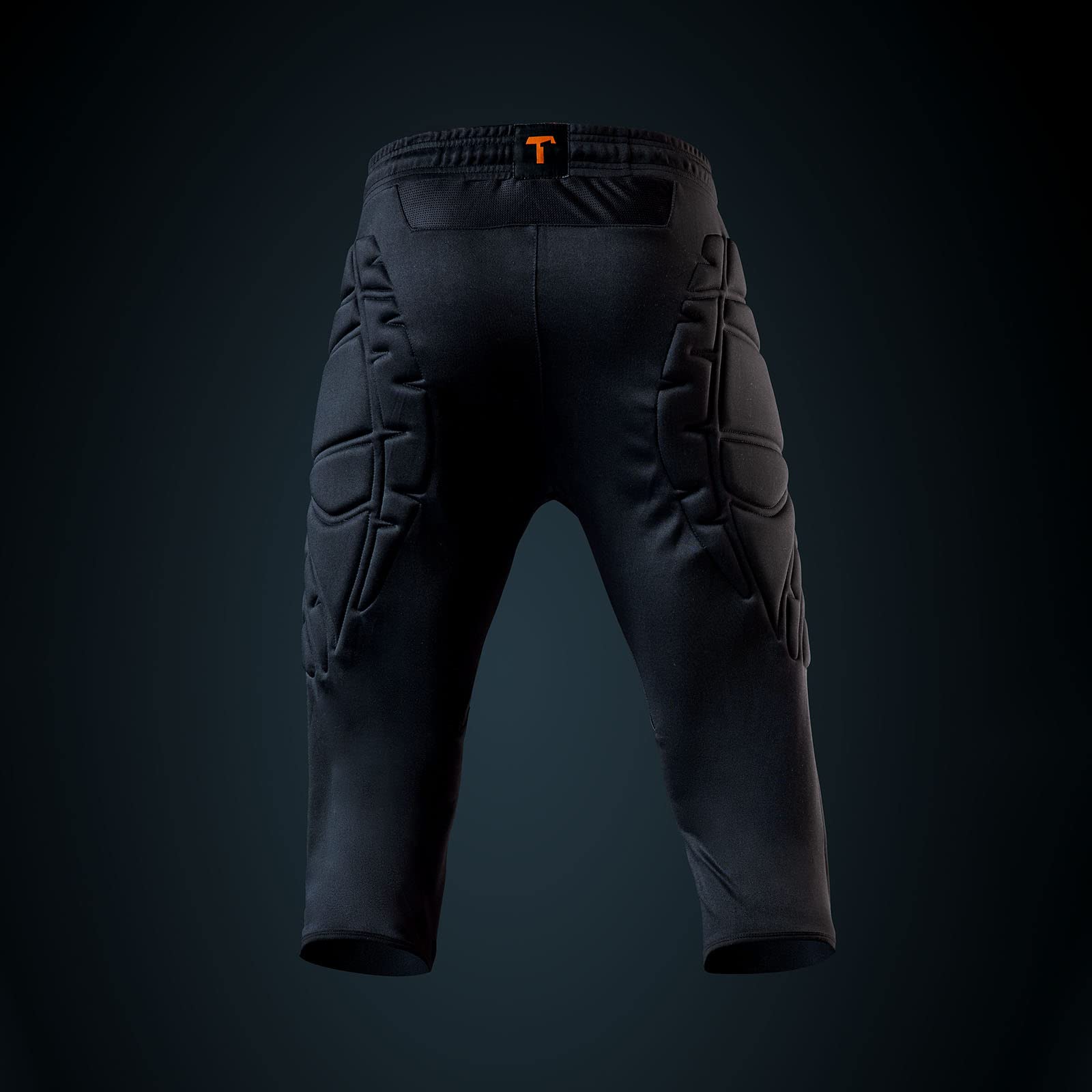 T1TAN 3/4 Torwarthose schwarz 100% Polyester gepolstert