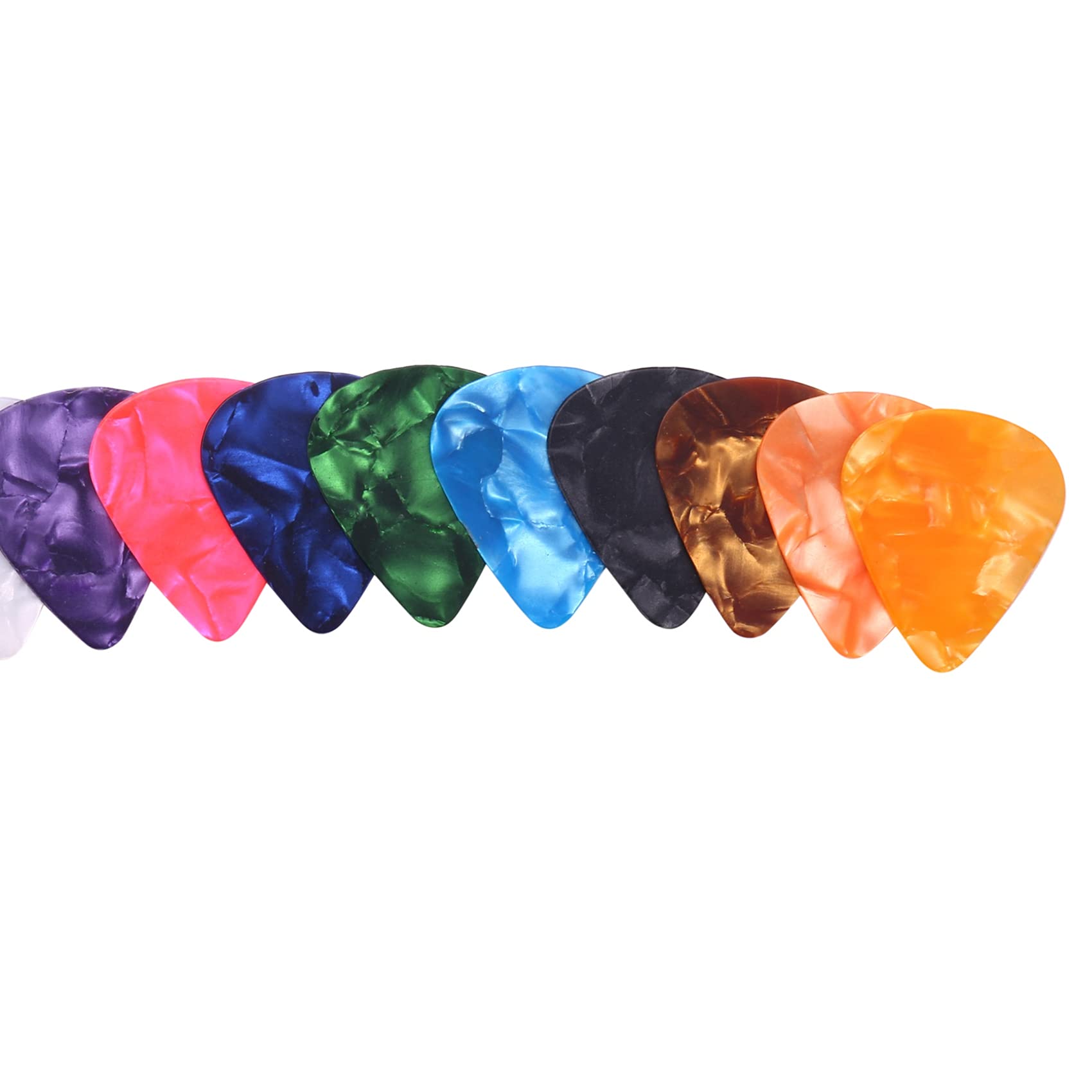 Confezione da 60 chitarre colorate artistiche, regalo unico per chitarre elettriche e acustiche, include 0,46 mm, 0,71 mm, 0,96 mm