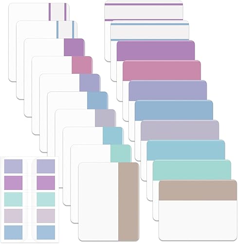 Mr. Pen - Pestañas adhesivas de índice, 500 unidades, 21 juegos, pestañas adhesivas coloridas para cuadernos, marcadores de página, pestañas de