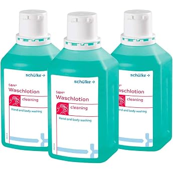 Sch lke S&M  Wash Lotion Liquid Soap Lotion Hand Skin Soap Free Pack of 3 x 500 ml