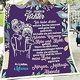 ♦ Ausdrücke der Liebe: Diese Druckdecke enthält Liebe für Ihre Tochter. Es wird Ihre Angehörigen begleiten und sie Wärme bringen. Voller Liebe, Mut und Ermutigung ..