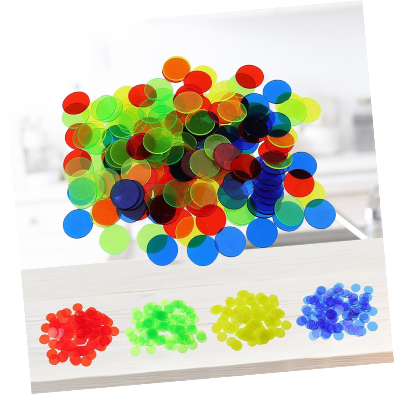 FAVOMOTO Game Bingo Chips Plastic Bingo Chips 19mm Size Counting Bingo Chips for Boys and Girls