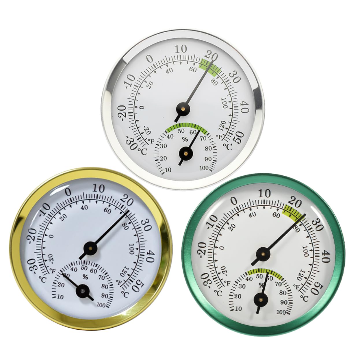 3piezas Higrómetro Digital Exterior Interior Medidor De Humedad y Temperatura Termómetro De Habitación Higrómetro De Superior