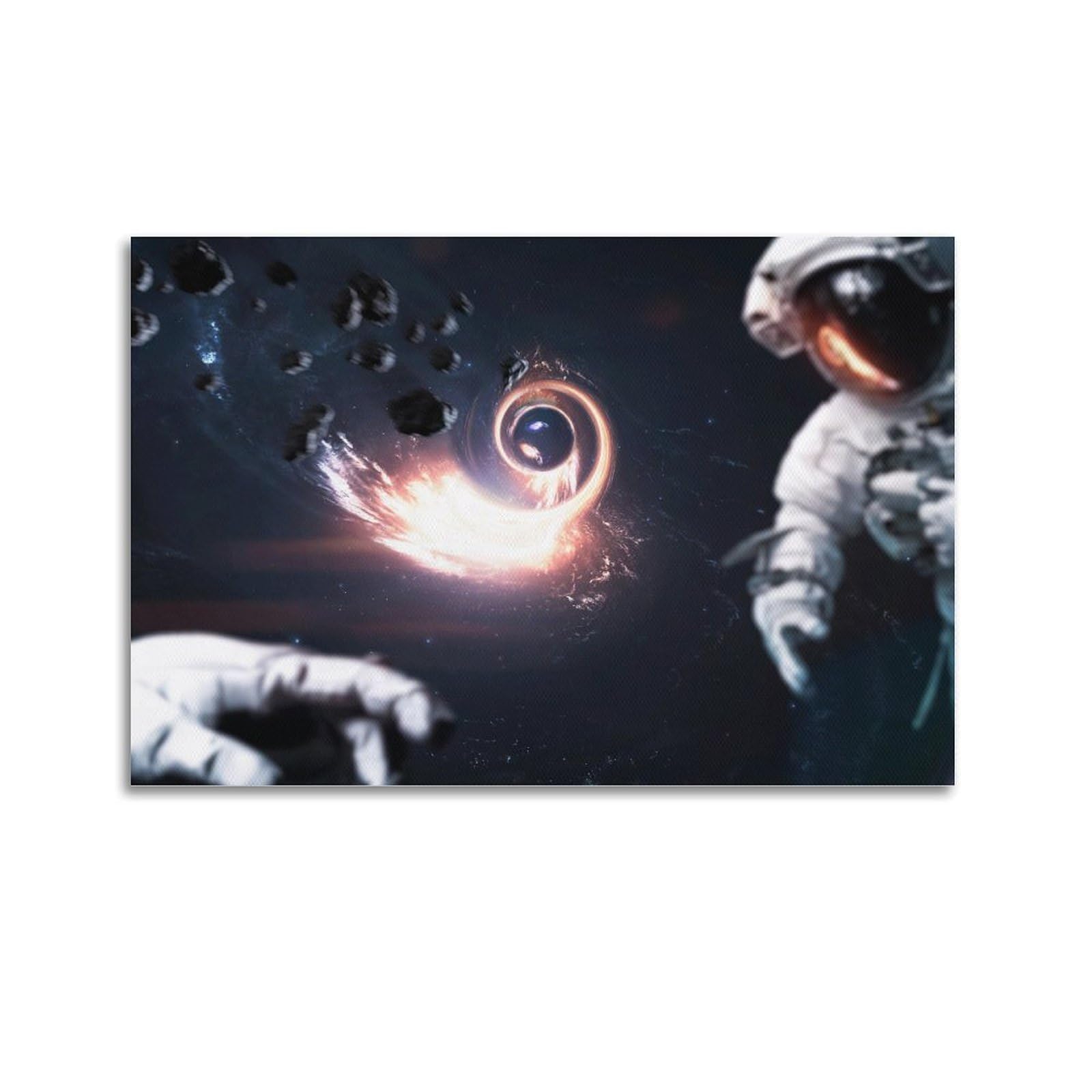OKAHYS Wormhole Black Hole Space Poster Decorative Painting Canvas Wall Artworks Picture 16x24inch(40x60cm)