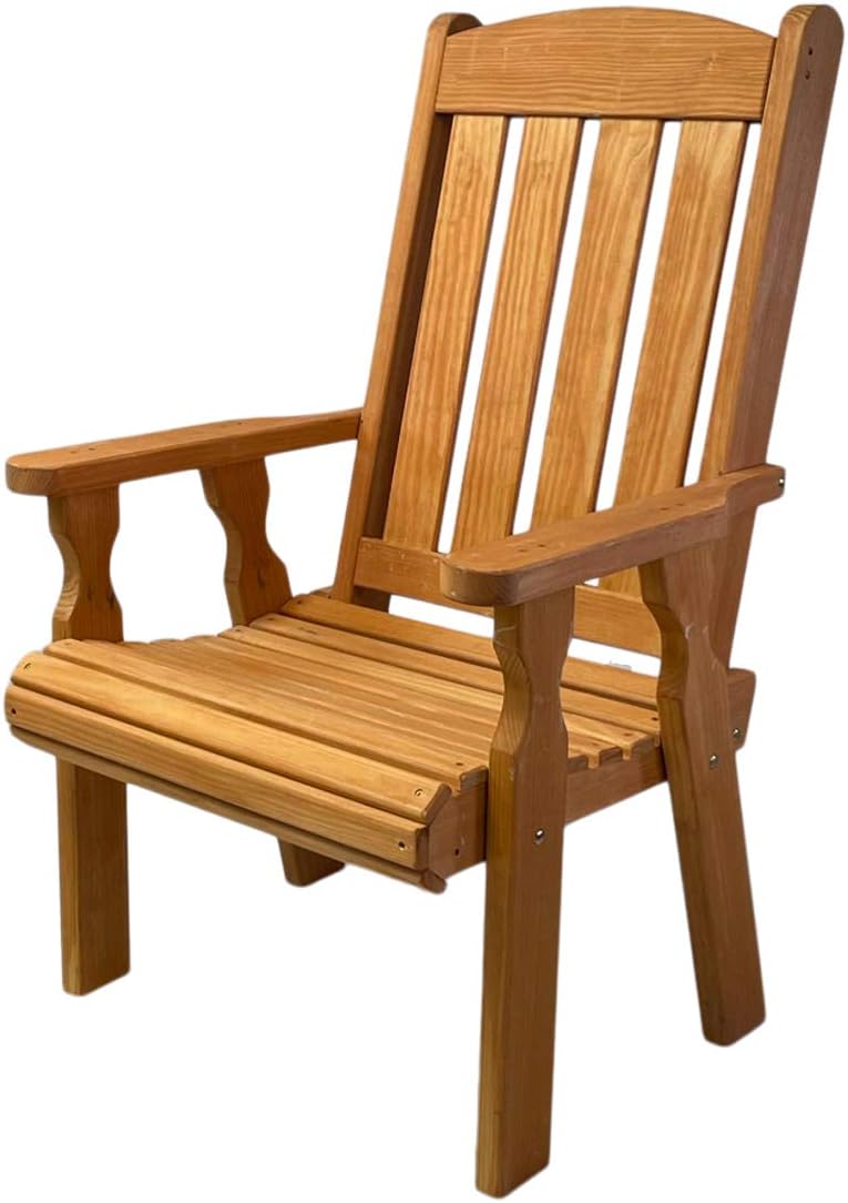 Amish Casual Heavy Duty 600 Lb High Back Mission Treated Patio Chair (Cedar Stain)