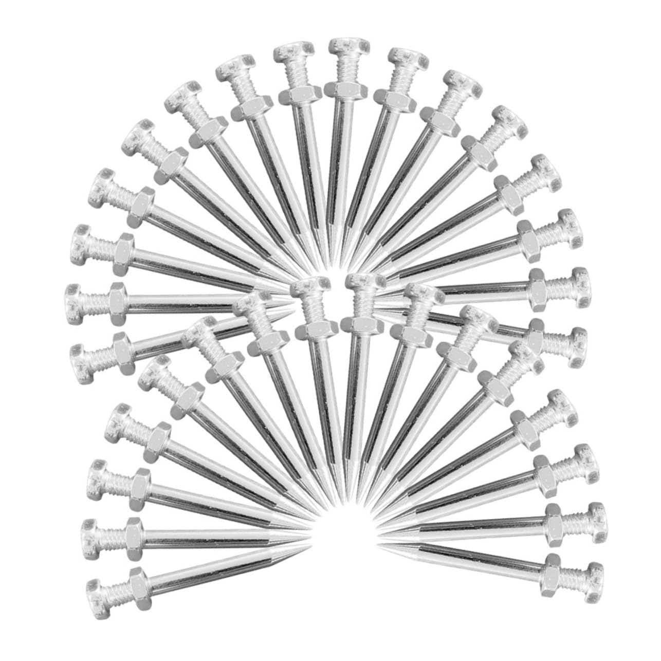 KICHOUSE 40pcs Turf Spikes Aerator Shoes Pegs for Yard Tools Metal Lawn Aeration Tool