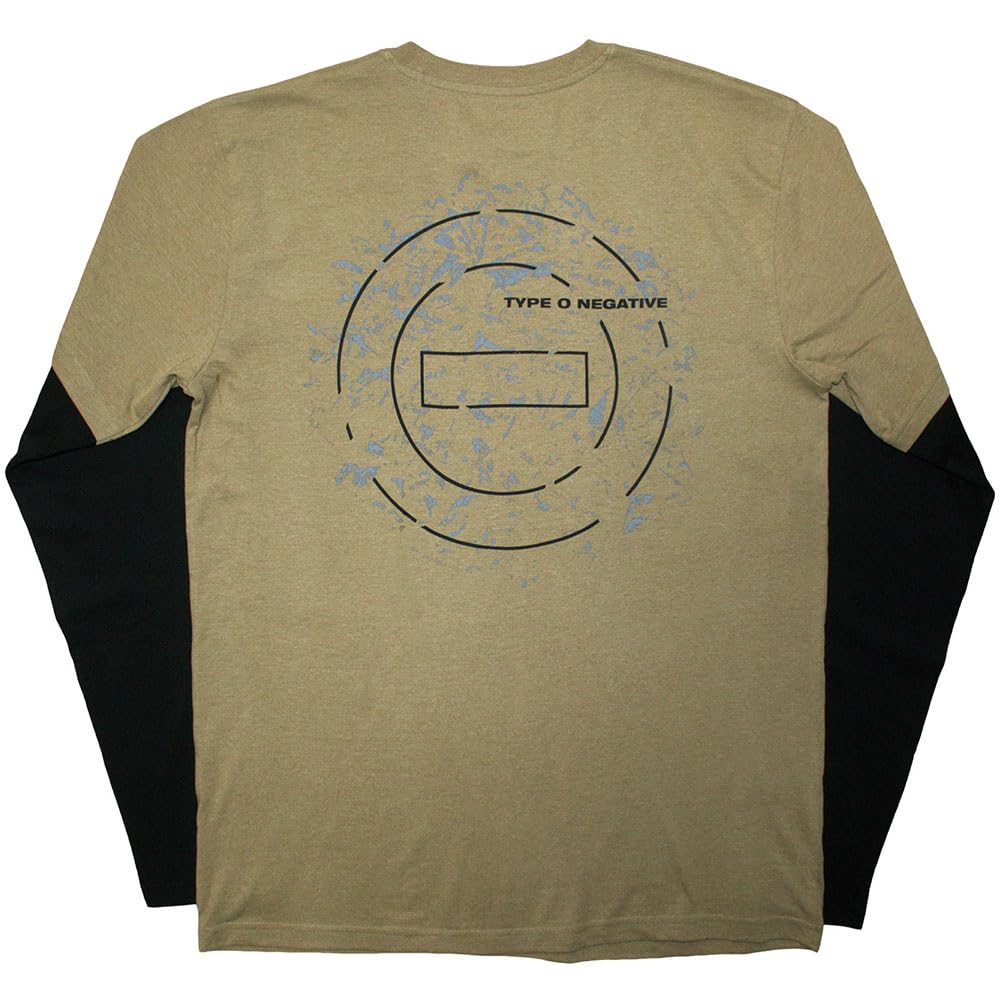 Rock Off Officially Licensed Products Men's Black, Green Type O Negative Tree Layered Long Sleeve T Shirt M Black