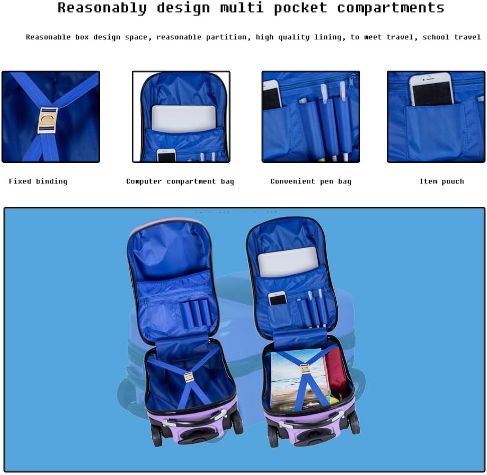 review Cartoon Car Hard Case Lightweight Trolley Travel Luggage Spinner Rolling Universal Wheels With Telescoping Handle Suitcase (green)