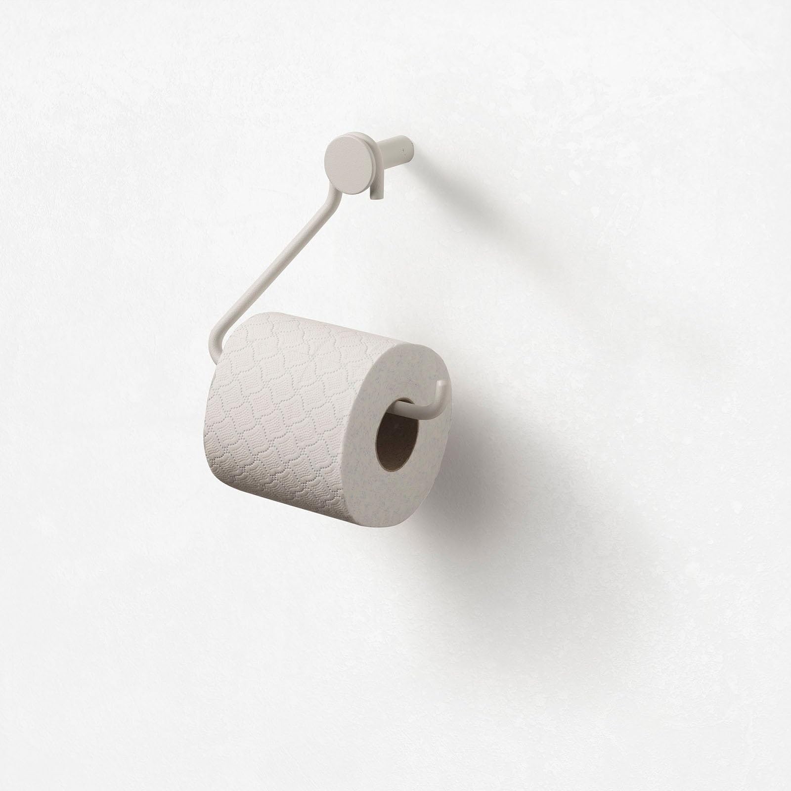 Porta rotolo carta igienica da parete, supporto WC in Metallo, montaggio a muro, design moderno antiruggine e salvaspazio - Bianco - 16,2x5,1x14,8 cm