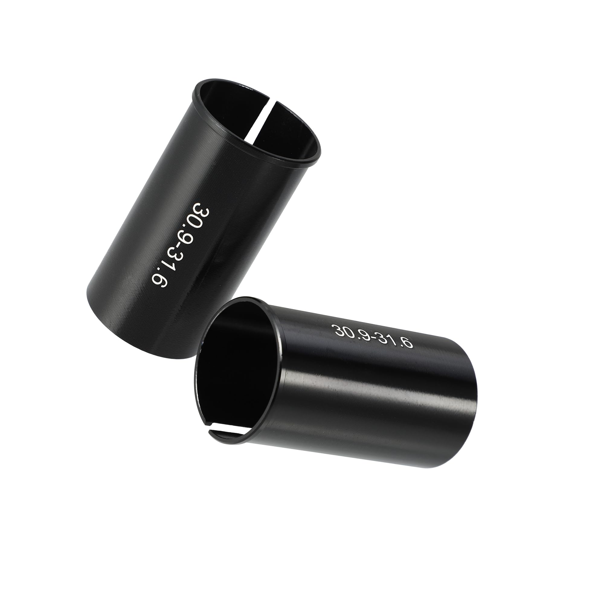 VekAuto 2 Pcs 30.9mm to 31.6mm Bike Seat Post Tube Adapter Reducing Sleeve Auto Accessories, Black