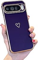 Vista 74 de ZTOFERA Funda diseñada para Google Pixel 7a, bonito diseño de corazones de amor con borde chapado y protección de lente de cámara, para Google Pixel