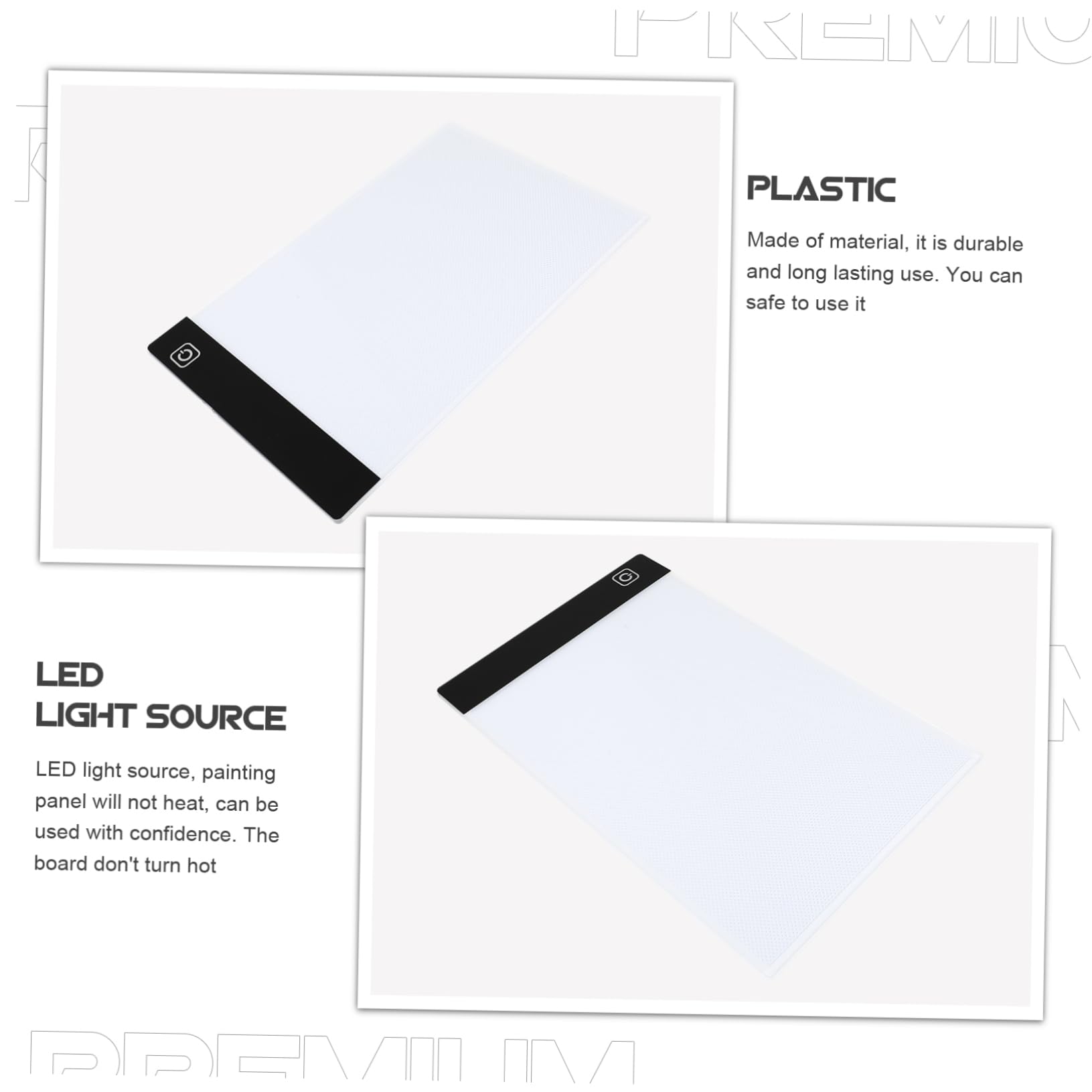 VILLCASE Simple Drawing Board Lighted for Tracing A5 Size Dry Erase Board USB Power Eye-Protecting Led Light