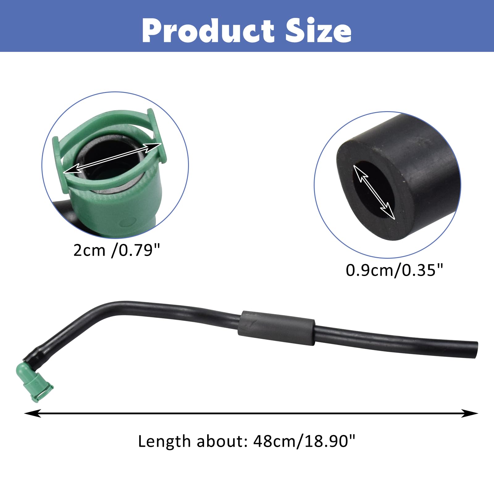 Hugall 46076 Fuel Vapor Purge Valve Hose Canister Separator Tube Assembly F75Z9D289AA Compatible With 1997-2004 Expedition F150 F250 Navigator Evaporative Emission System Line In | Whizz Fuel Lines - Foto 5