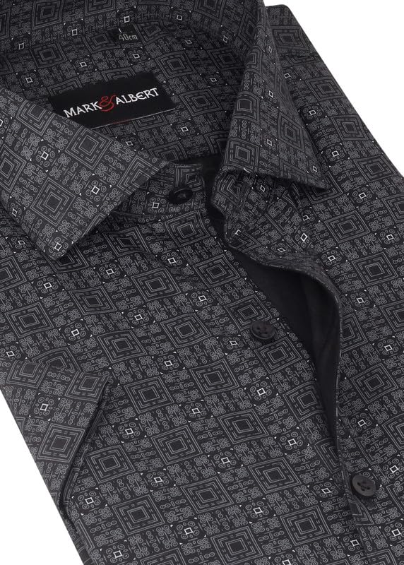 Image of MARK & ALBERT Mens Half Sleeves Printed Shirt