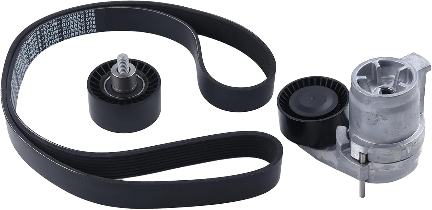 11287589361,11287589366 Drive Tensioners Timing Belt Kit Compatible with 2010-2019 535i 640i X5 X6 3.0L,11287599097