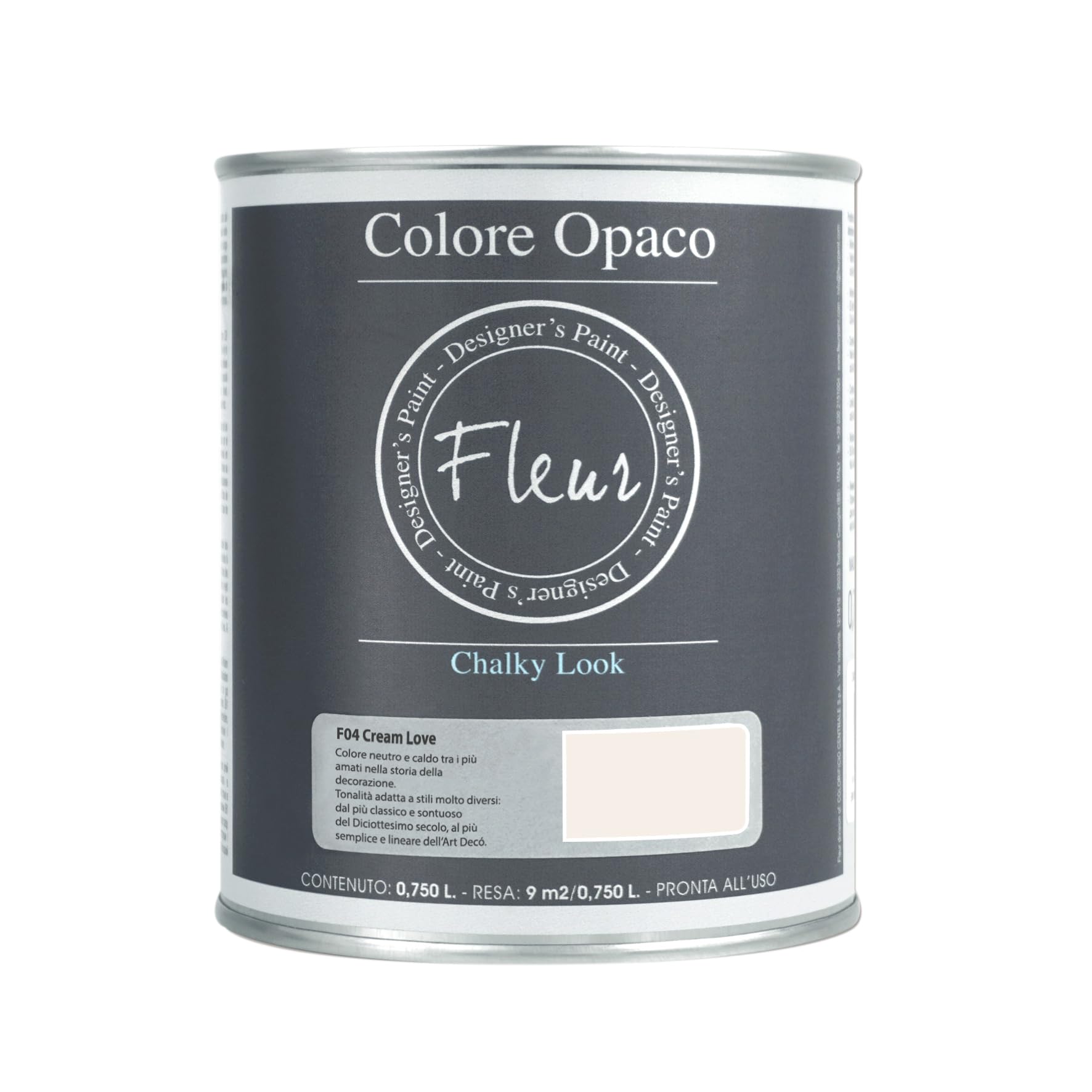 Fleur Paint 13402 – farba mineralna (na bazie wody, 750 ml farba cream love