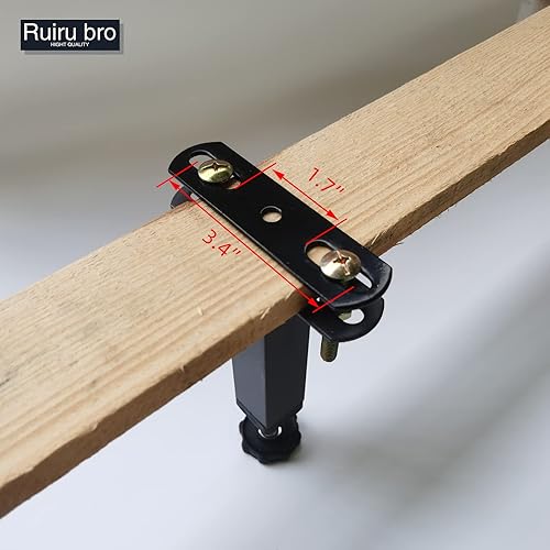 Miniatura 5 de 2 patas de soporte central de altura ajustable para marco de cama, marco de cama de acero o patas de soporte de listones centrales de madera, patas