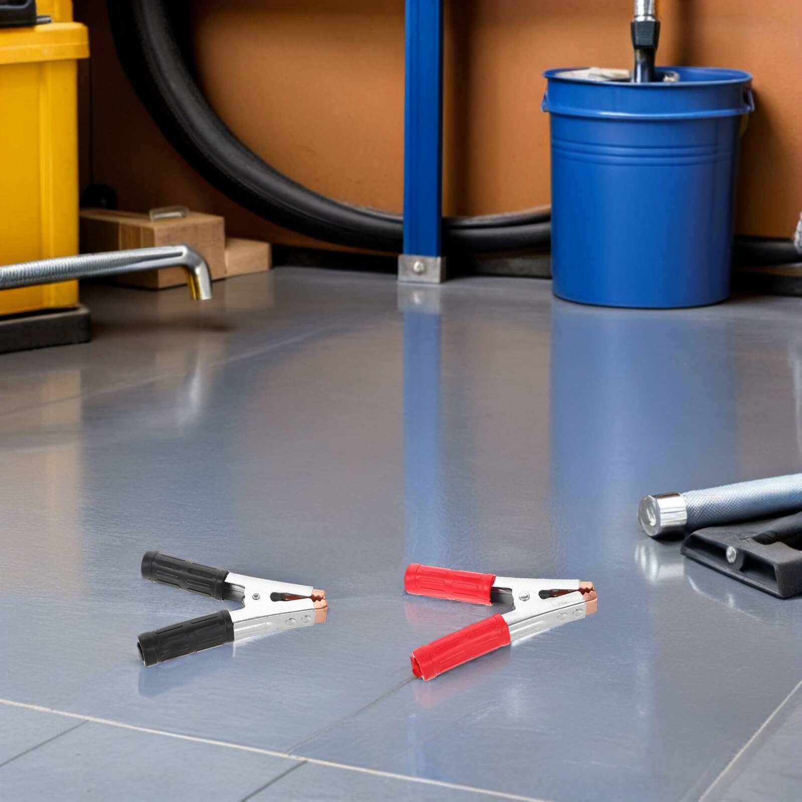 6pezzi Morsetti Batteria Isolati per Cavi Elettrici Morsetti per Batterie Auto Clip Coccodrillo per Alimentazione e Ricarica