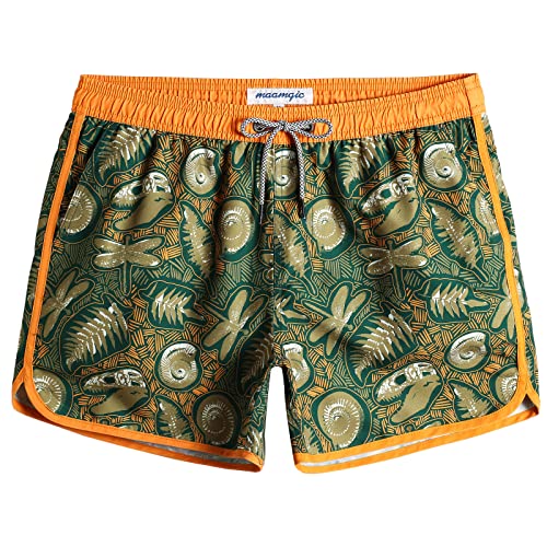 MaaMgic Herren Badeshorts Vintage Retro Boardshorts Schnelltrocknend Kurz...