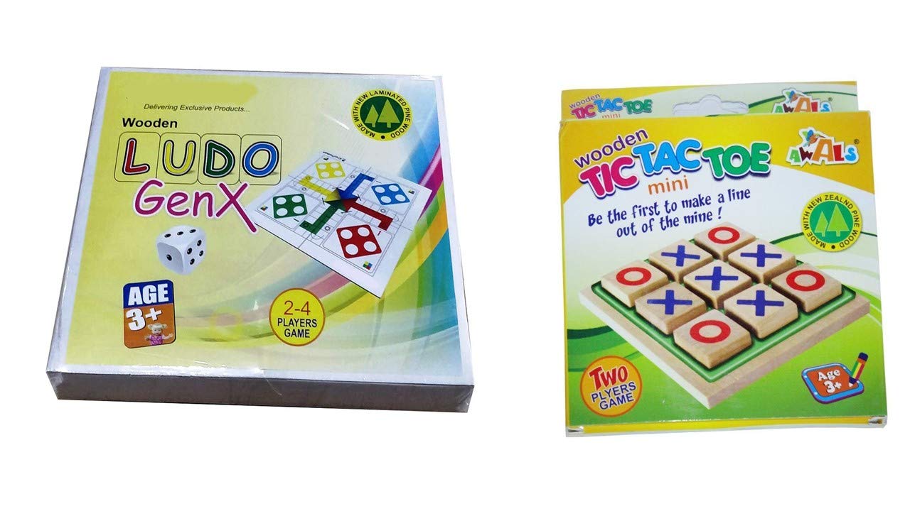 Wonder Star Indoor Board Games Combo (Ludo & Tic Tac Toe Game)