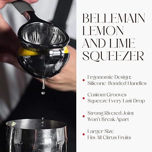 Miniatura 2 de Exprimidor de limón de acero inoxidable y prensa de lima, exprimidor manual de cítricos resistente y prensa de jugo de mano para limones, limas y
