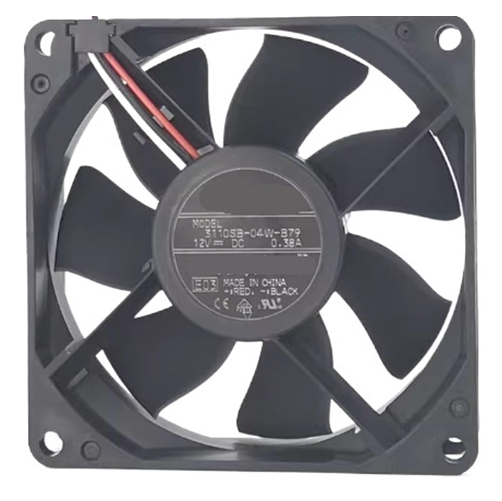 LZIKKGKI 3110SB-04W-B79 12V 0.38A 80x80x25mm 3-Wire Cooling Fan