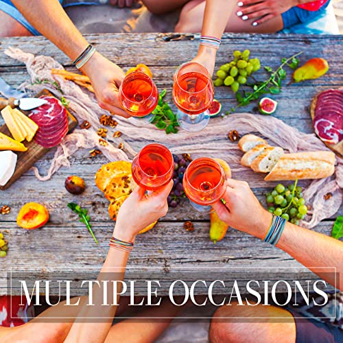 Yaomiao 50 Pcs Friendship String Bracelets Bulk Beach String Adjustable Waterproof Handmade Cord Surfer Woven Braided Rope Bohemian Wrist Cord for Women Men Christmas Party Gifts(Cute Style)4