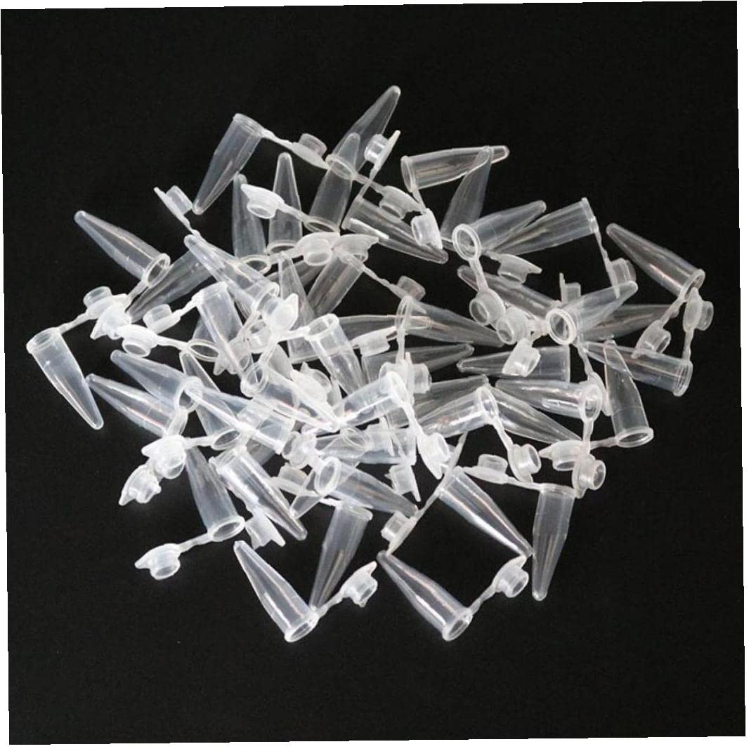 Tubes à centrifuger, 100 Tubes de flacons de microcentrifugeuse Transparents Multi-usages 0,2 avec couvercles attachés