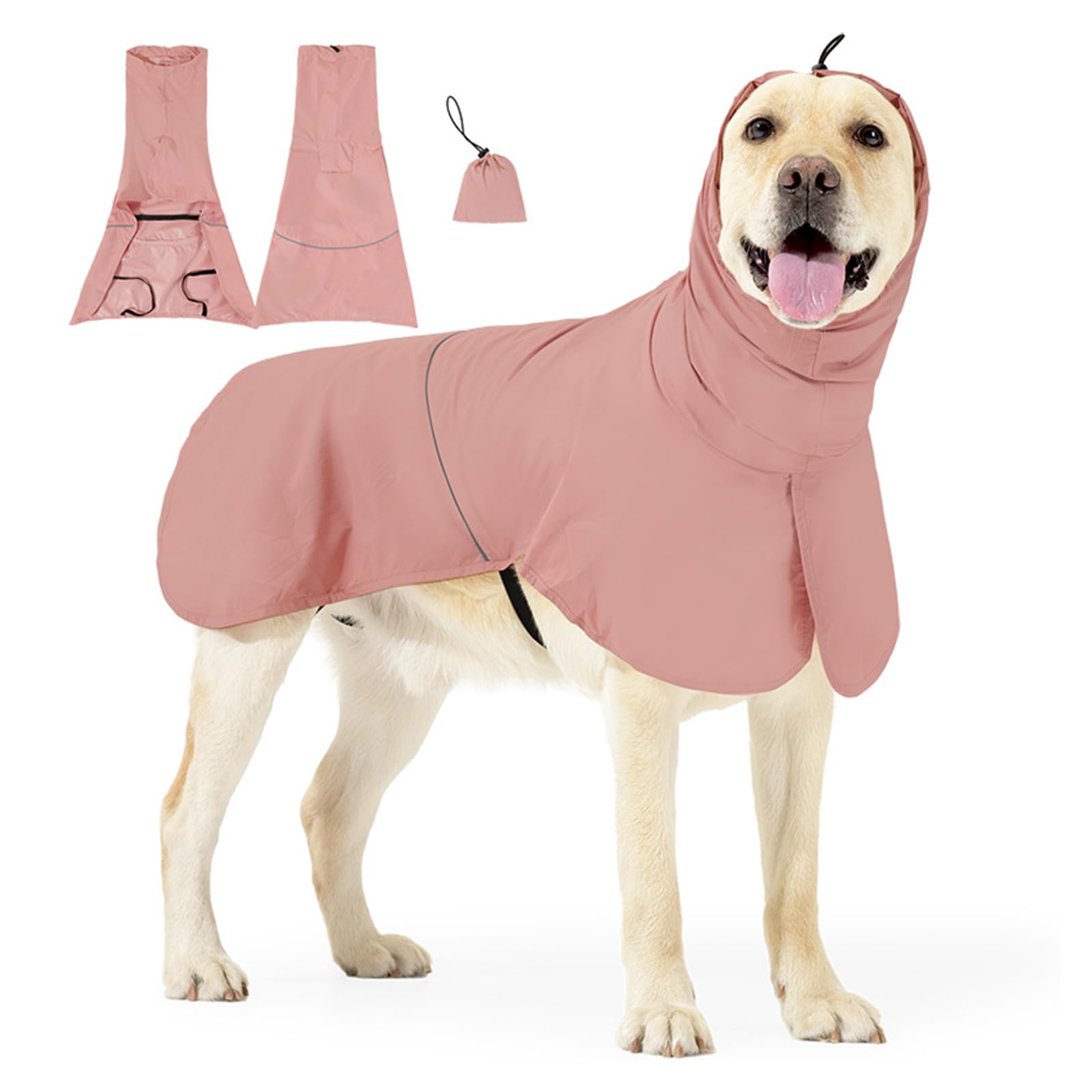 Poncho de pluie chien coupe-vent pour promenade et randonnée en forêt
