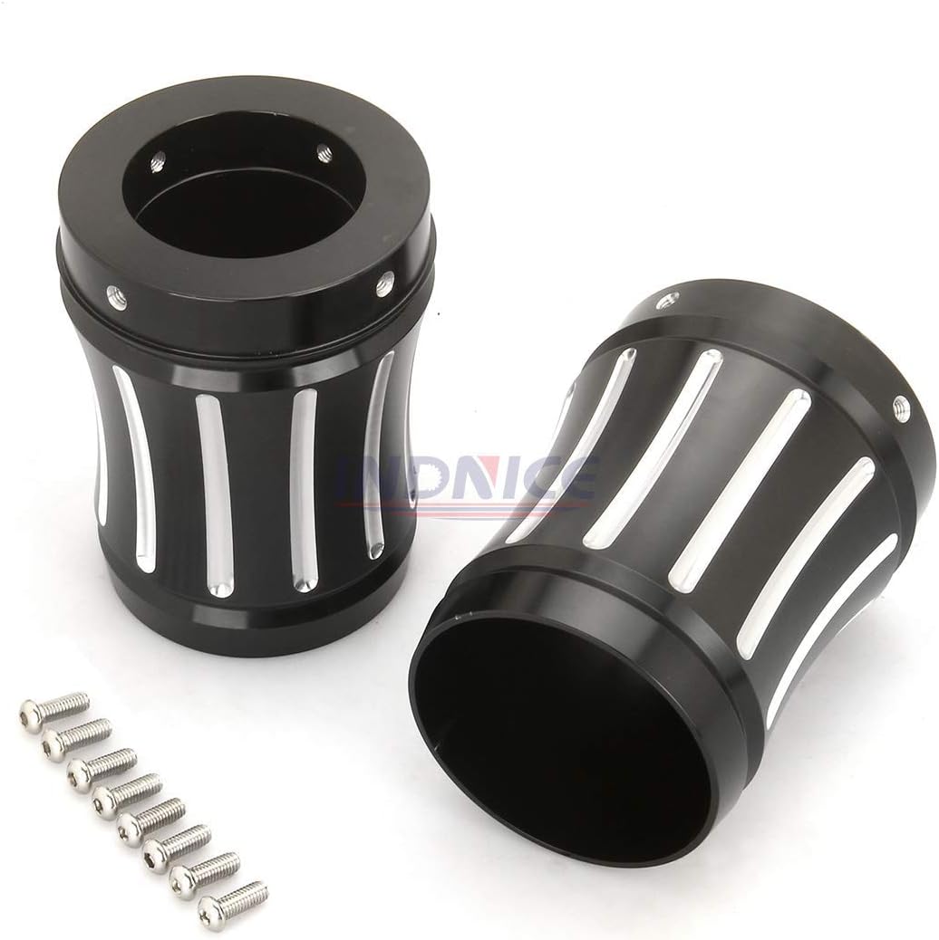 INDNICE Black Series Merge Style 4'' Mufflers End Caps For harley Road King Street Glide Road Glide 86-16