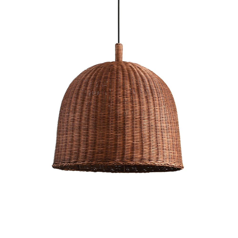 CHUNGYANG Vintage Rattan Wicker Pendant Lamp Hand‑Woven Hanging Lighting Fixture