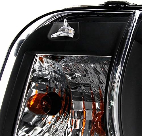 AKKON - For [Black] 2010 2011 2012 2013 Chevy Camaro LED Projectoer LH + RH Side Halogen Type Headlights