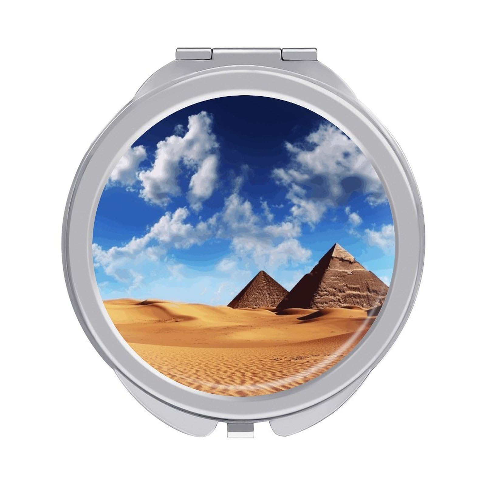 JTREHY Desert Sky Makeup Mirror Portable Folding Mirror Compact Travel Mirrors 2-Sided Round Pocket Mirrors Cute Handheld Beauty Mirror for Handbag Purse for Women Gift