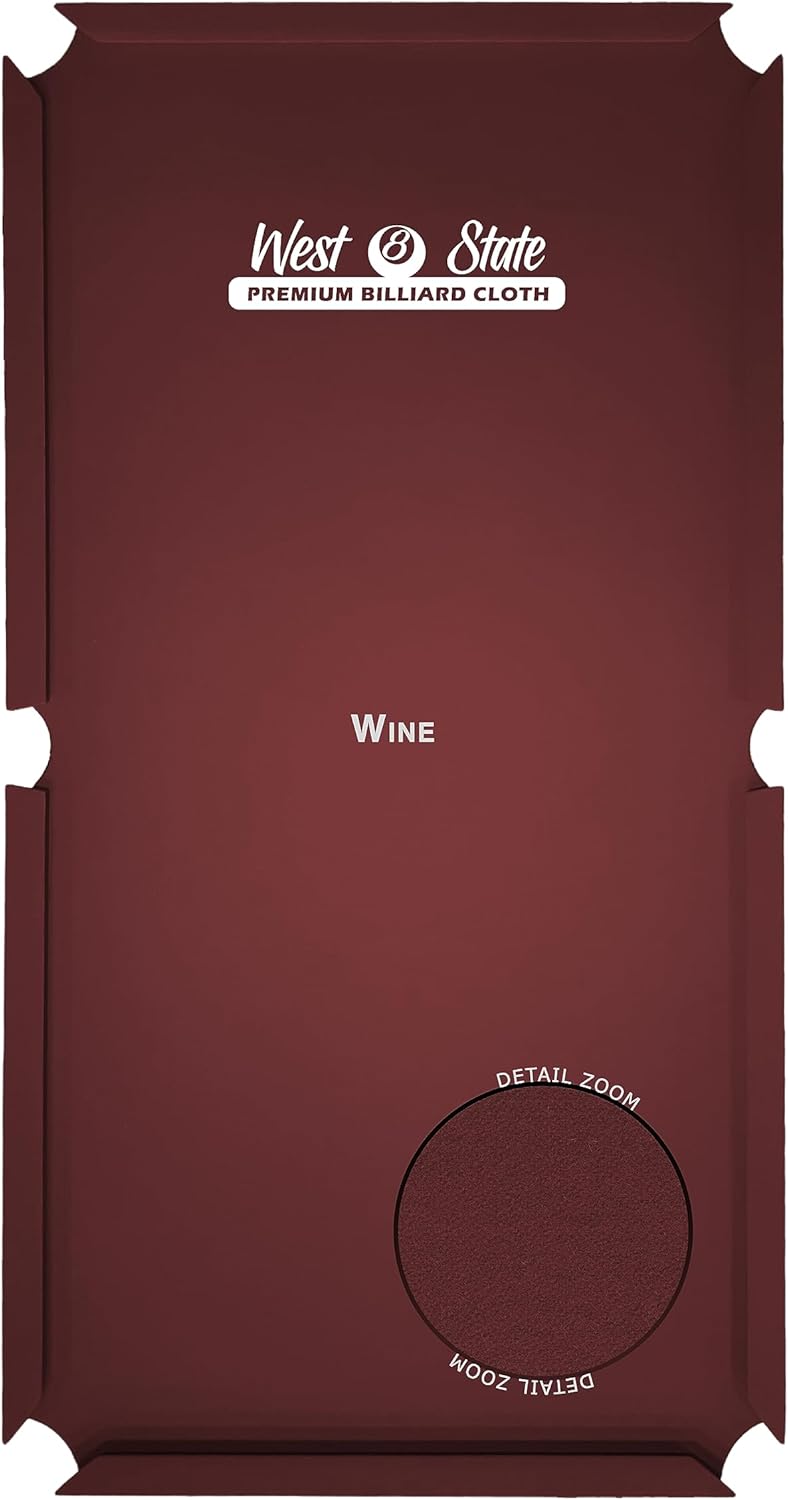 21 oz Pre-Cut Pool Table Felt Replacement Kit for Tables - Wool and Nylon Blend with Teflon - Multiple Colors