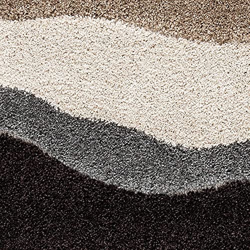 Image of Modern Soft 3D Shaggy Fur Rectangular Carpets for Living Room Thick Fluffy Rugs for Bedroom,9X12 Feet,Multi Color