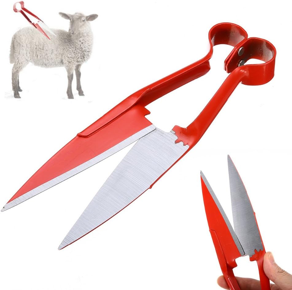 1pc Sheep Shears Shearing Manual Hand Scissors Cutters Mayitr For Trimming Flowers Alpaca Wool Cashmere Farming 12.4" Length