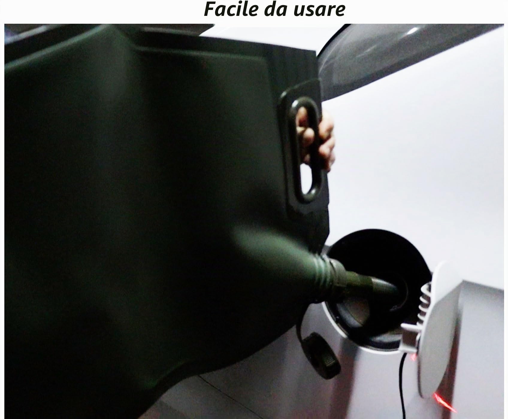 Tanica per carburante pieghevole da 10 l, in TPU da 2 mm, serbatoio di riserva portatile con tubo da 20 cm, serbatoio per benzina a prova di perdite per auto, moto, campeggio e Notfa