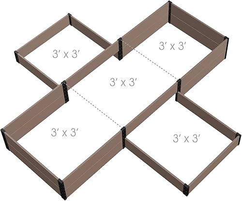 Miniatura 4 de Everbloom Cama de jardín modular escalonada: una cama de jardín elevada versátil y fácil de montar con fondo abierto para cultivar verduras, flores