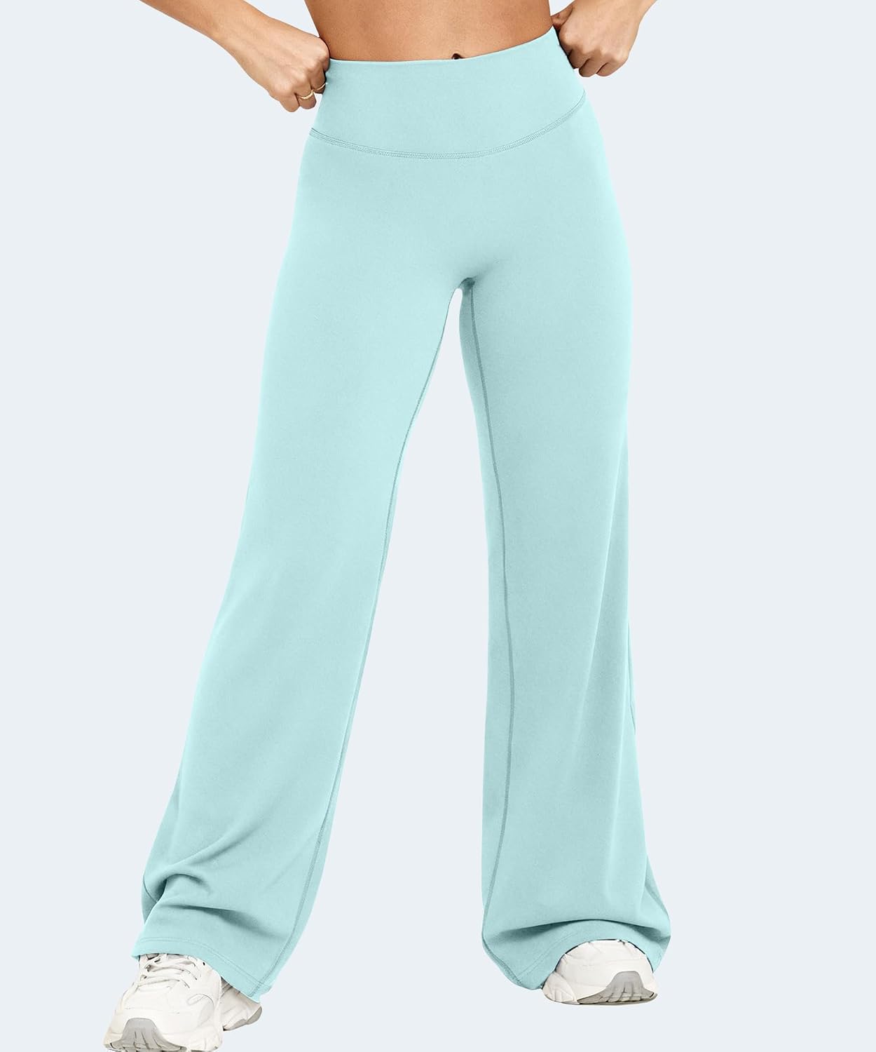 Straight Leg Leggings for Women Wide Leg Yoga Pants High Waist Stretch Casual Bottoms Buttery Soft Leggings