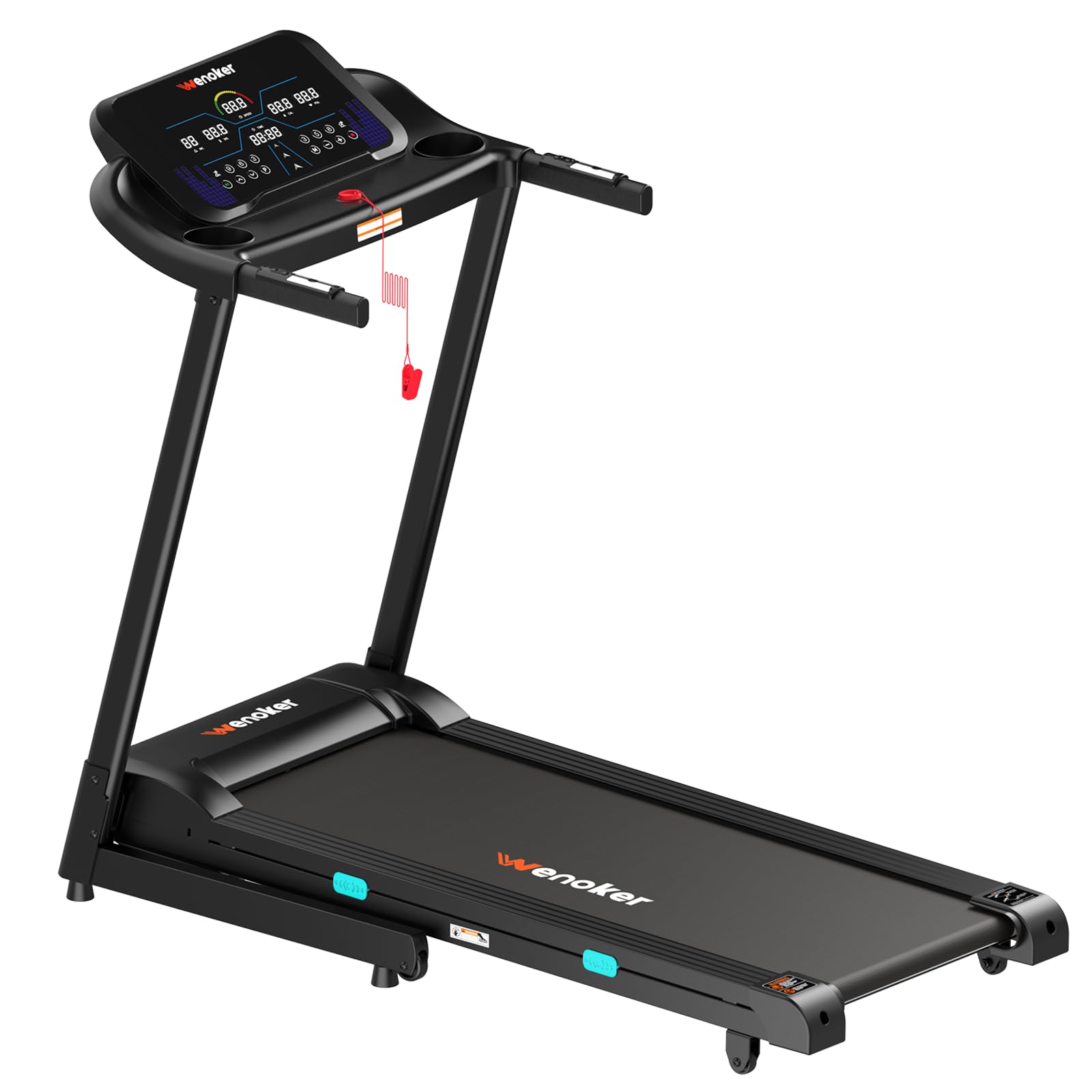 Foldable Walking Pad Treadmill with 12% Auto Incline