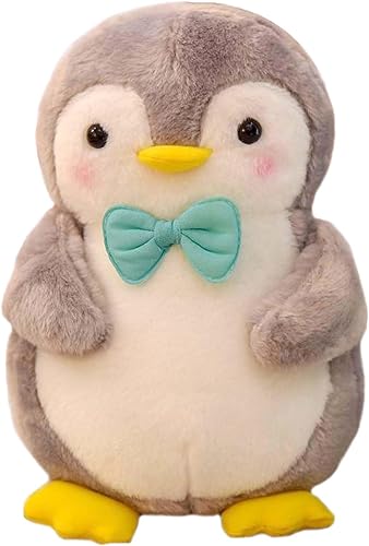 Ruzucoda Pingüino de peluche de animales del océano, juguetes de muñecas, decoraciones de regalos para niños y niñas, 10 pulgadas (azul)