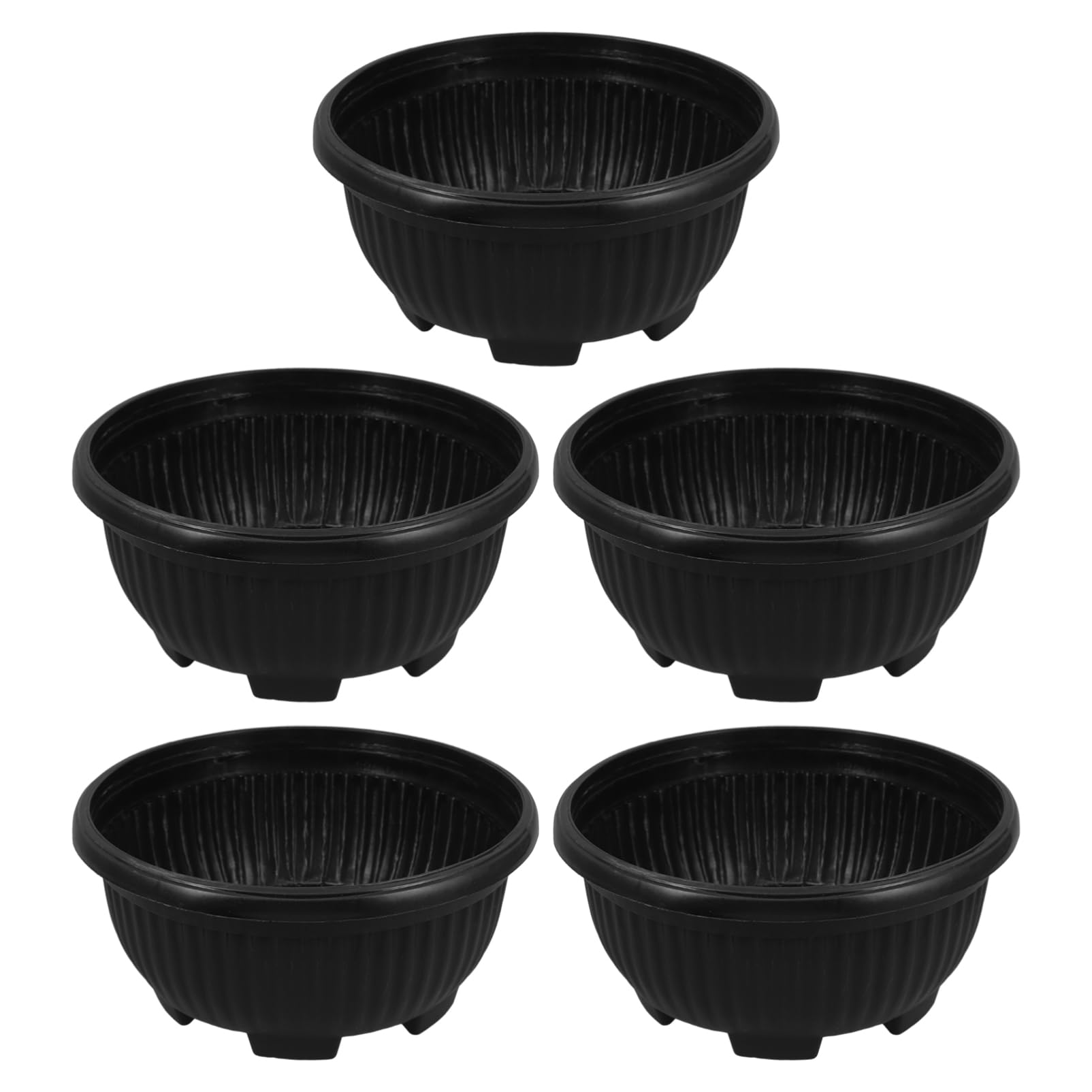 POPETPOP Macetas De Plástico para Bonsái: 5 Uds. Maceta De Plástico para Entrenamiento De Bonsái con Maceteros De Drenaje Cuenco para Plantas De Bonsái Macetas Redondas para Viveros