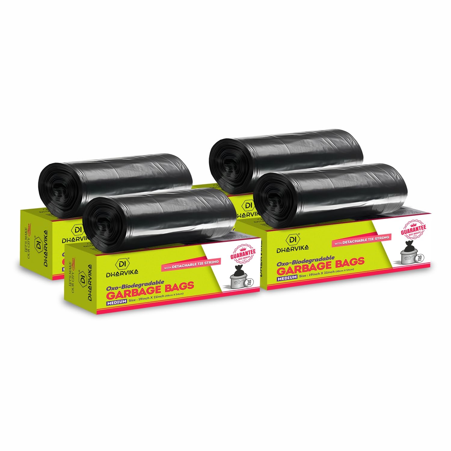 Dharvika Innovations Black Garbage Bags for Dustbin/Trash Bags Medium Size/Waste Bag Medium/Dustbin Bags Medium/Bin Bags Medium - (19x21 Inch) (120 Bags) (B0D2TKH2BN) Amazon Price History, Amazon Price Tracker
